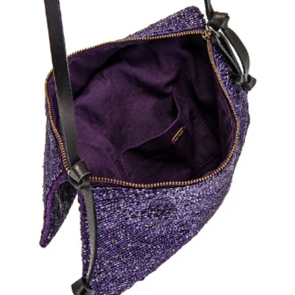 new FREE PEOPLE PLUS ONE EMBELLISHEDCROSS BODY BAG in orchid 253 - Picture 7 of 16